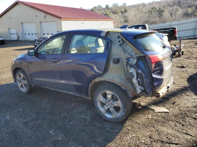 3CZRU6H3XGM755493 - 2016 HONDA HR-V LX BLUE photo 2