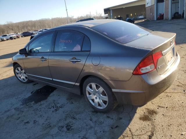 2HGFA16529H540475 - 2009 HONDA CIVIC LX GRAY photo 2