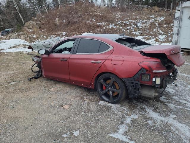 KMTG74LE2KU008929 - 2019 GENESIS G70 ELITE BURGUNDY photo 2