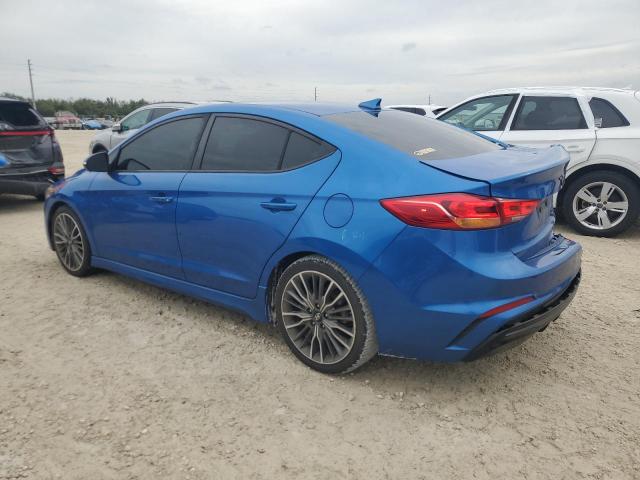 KMHD04LB5JU657775 - 2018 HYUNDAI ELANTRA SPORT BLUE photo 2