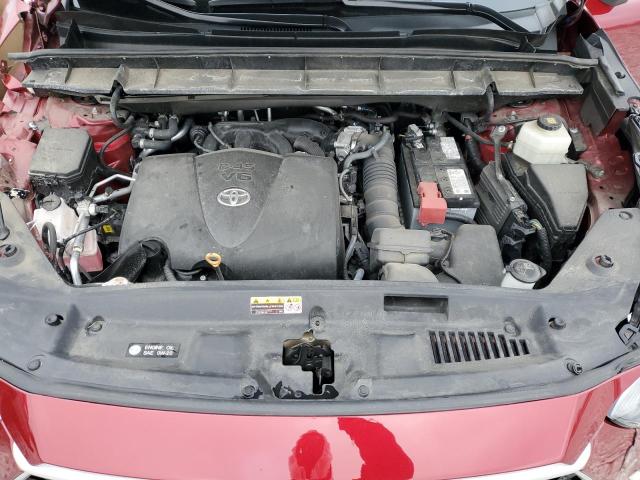 5TDGZRBH4LS521199 - 2020 TOYOTA HIGHLANDER XLE ბურგუნდია ფოტო 12