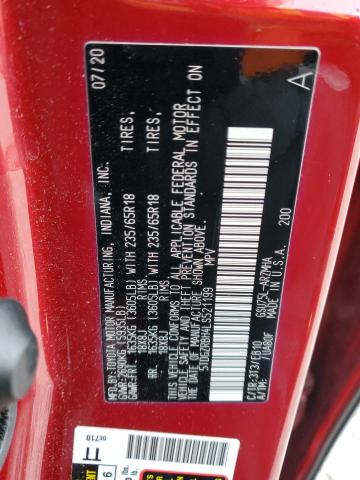 5TDGZRBH4LS521199 - 2020 TOYOTA HIGHLANDER XLE ბურგუნდია ფოტო 13