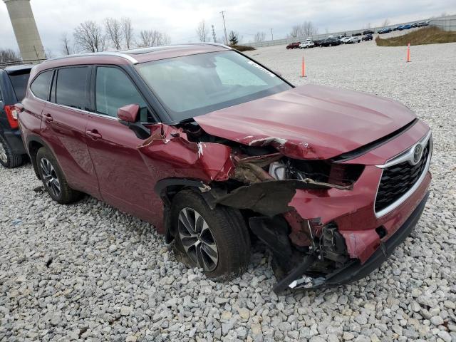 5TDGZRBH4LS521199 - 2020 TOYOTA HIGHLANDER XLE ბურგუნდია ფოტო 4
