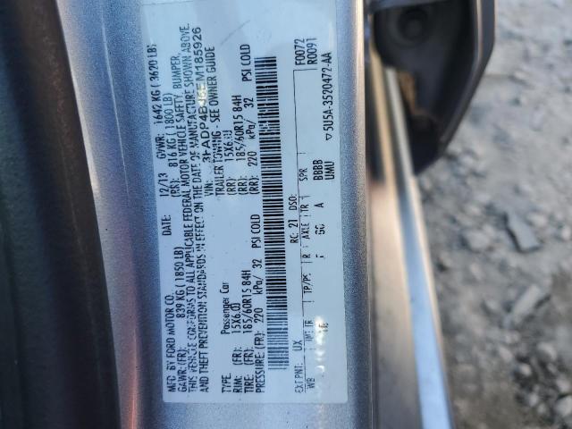 3FADP4BJ5EM185926 - 2014 FORD FIESTA SE SILVER photo 12