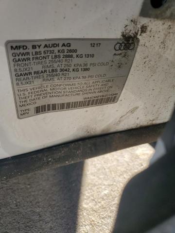 WA1C4AFY9J2115345 - 2018 AUDI SQ5 PRESTIGE WHITE photo 12