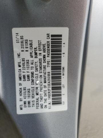 1HGCR2F30EA290968 - 2014 HONDA ACCORD LX SILVER photo 14