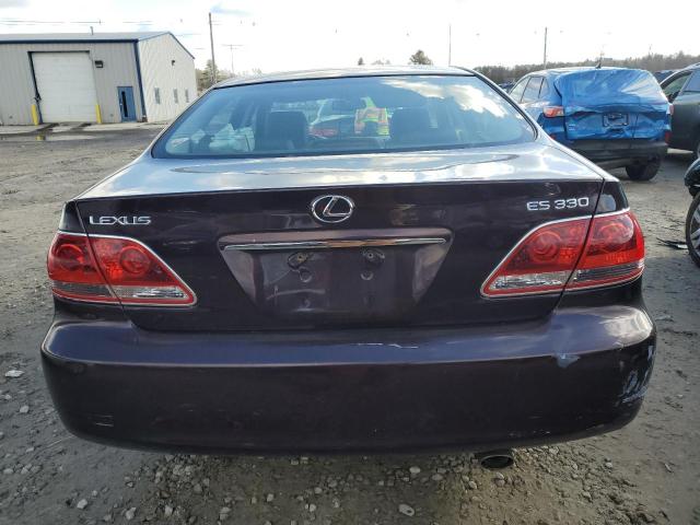 JTHBA30G655088503 - 2005 LEXUS ES 330 BURGUNDY photo 6