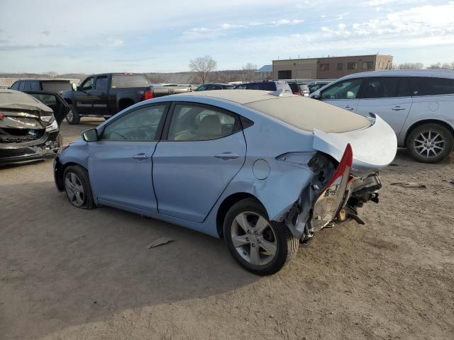 KMHDH4AE4DU733125 - 2013 HYUNDAI ELANTRA GLS BLUE photo 2