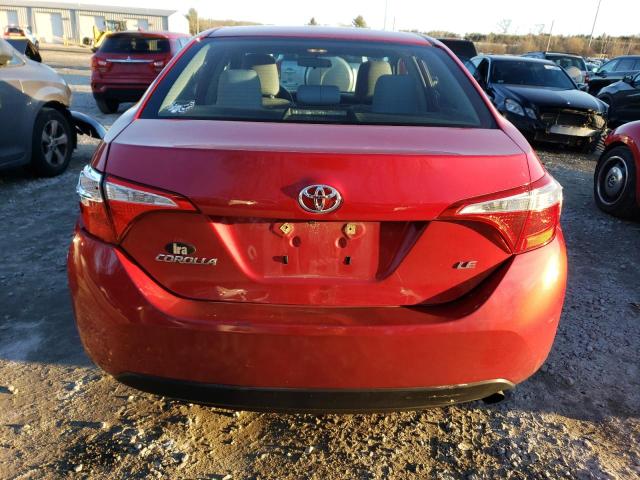 2T1BURHE3FC427026 - 2015 TOYOTA COROLLA L RED photo 6