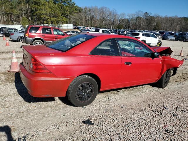 1HGEM22134L020695 - 2004 HONDA CIVIC DX VP Rot Foto 3