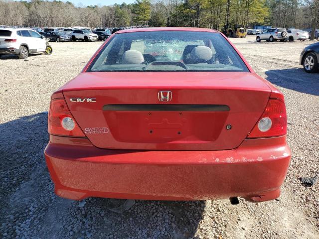1HGEM22134L020695 - 2004 HONDA CIVIC DX VP Rot Foto 6