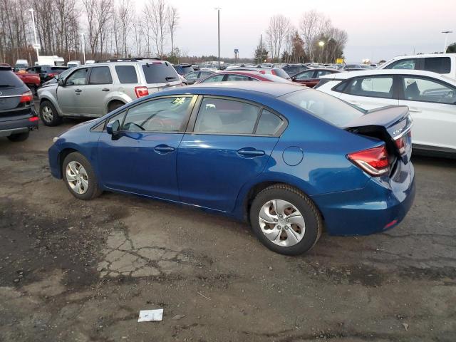 19XFB2F52FE233252 - 2015 HONDA CIVIC LX BLUE photo 2