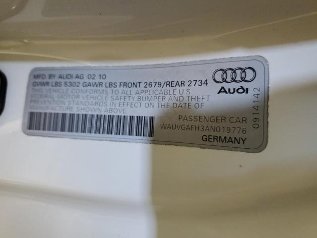 WAUVGAFH3AN019776 - 2010 AUDI S5 PRESTIGE TWO TONE photo 12