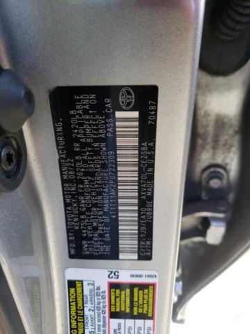 4T1T11AK2PU722309 - 2023 TOYOTA CAMRY SE NIGHT SHADE SILVER photo 12