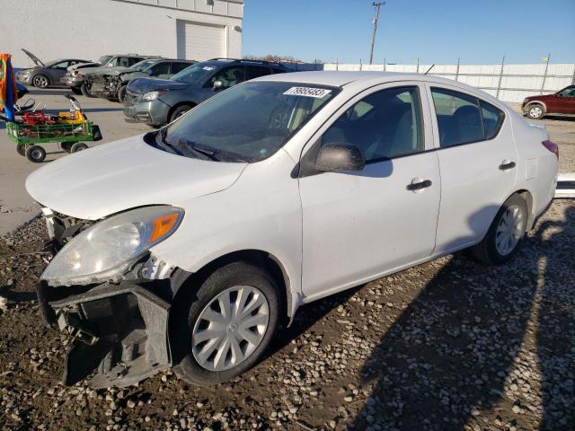 3N1CN7AP9EL868871 - 2014 NISSAN VERSA S WHITE photo 1