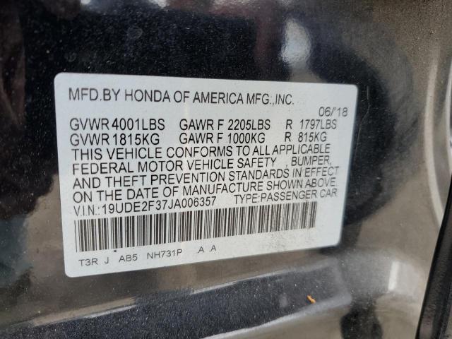 19UDE2F37JA006357 - 2018 ACURA ILX BASE WATCH PLUS BLACK photo 13