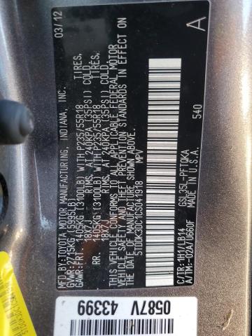 5TDDK3DC1CS041918 - 2012 TOYOTA SIENNA XLE CHARCOAL photo 13