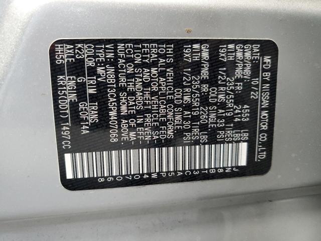 JN8BT3CA5PW407068 - 2023 NISSAN ROGUE SL SILVER photo 14