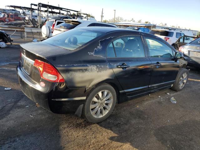 2HGFA16949H518190 - 2009 HONDA CIVIC EXL 黑色 照片 3