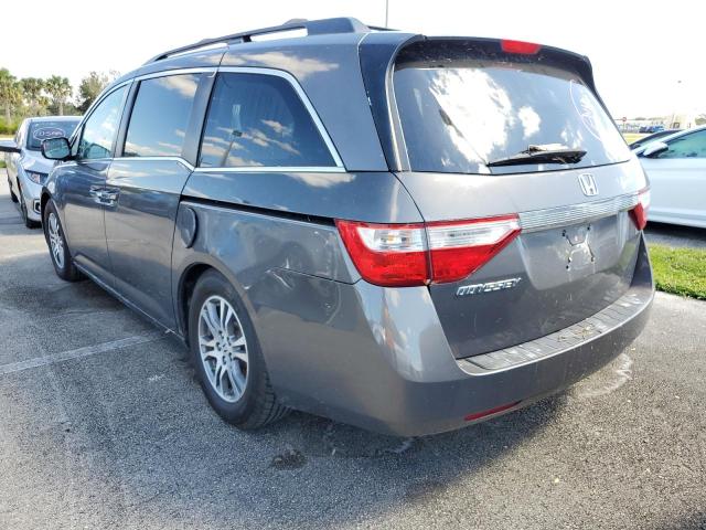 5FNRL5H42BB004588 - 2011 HONDA ODYSSEY EX GRAY photo 3