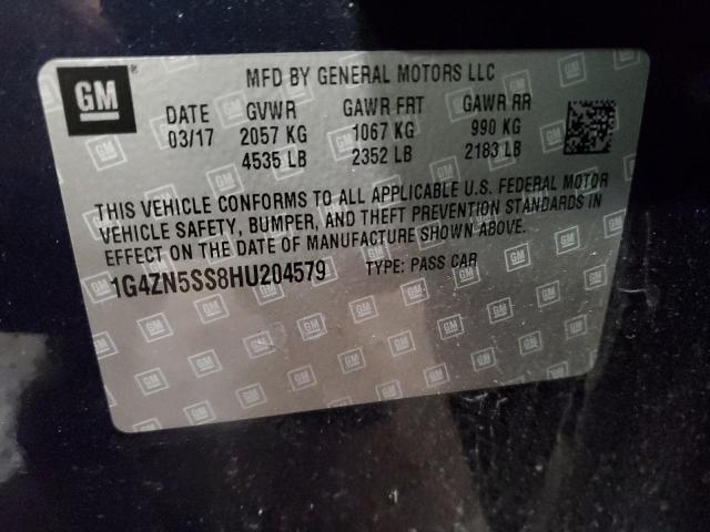 1G4ZN5SS8HU204579 - 2017 BUICK LACROSSE PREFERRED BLUE photo 12