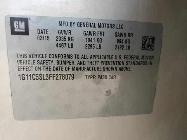 1G11C5SL3FF278079 - 2015 CHEVROLET MALIBU 1LT Қоңыр фото 12