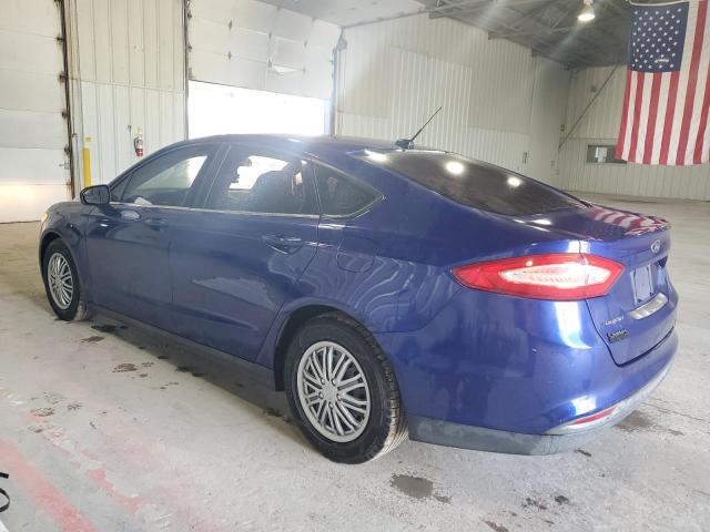 3FA6P0G78DR163354 - 2013 FORD FUSION S BLUE photo 2