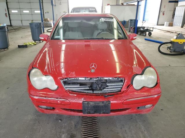 WDBRF61J32F208677 - 2002 MERCEDES-BENZ C 240 RED photo 5