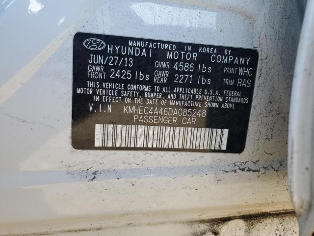 KMHEC4A46DA085248 - 2013 HYUNDAI SONATA HYBRID WHITE photo 12