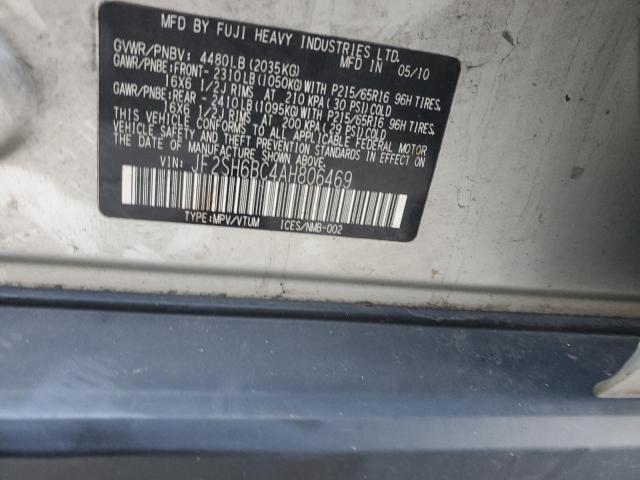 JF2SH6BC4AH806469 - 2010 SUBARU FORESTER XS Argent photo 13