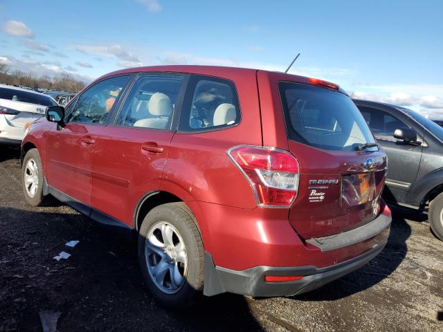 JF2SJAAC2FH537128 - 2015 SUBARU FORESTER 2.5I BURGUNDY photo 2