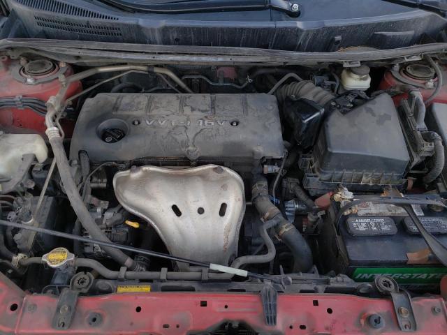 2T1LE40E59C004937 - 2009 TOYOTA COROLLA MA S RED photo 11