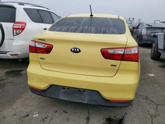 KNADM4A39G6554728 - 2016 KIA RIO LX YELLOW photo 6