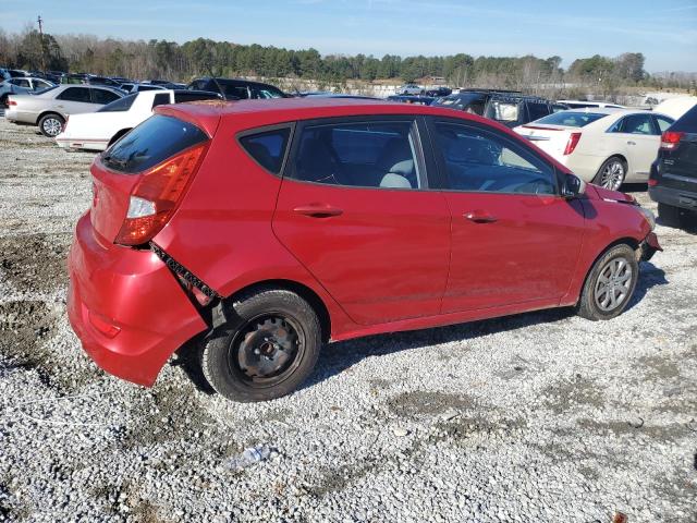 KMHCT5AE7CU012991 - 2012 HYUNDAI ACCENT GLS RED photo 3