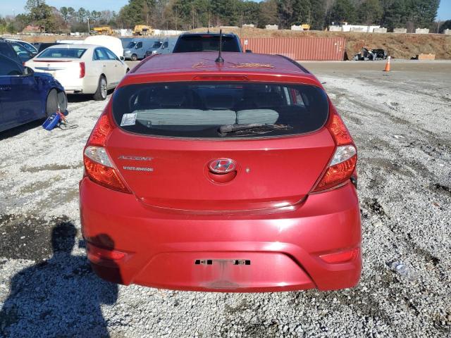 KMHCT5AE7CU012991 - 2012 HYUNDAI ACCENT GLS RED photo 6