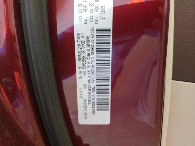 2C4RC1BG1HR623076 - 2017 CHRYSLER PACIFICA TOURING L BURGUNDY photo 14