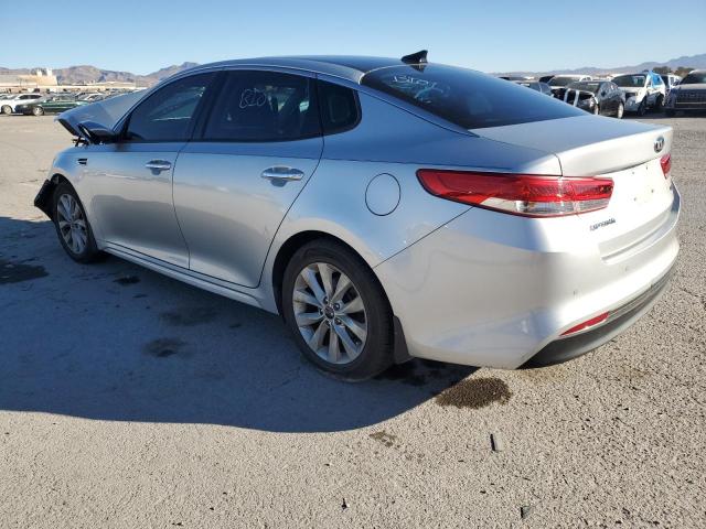 5XXGU4L34GG117623 - 2016 KIA OPTIMA EX SILVER photo 2