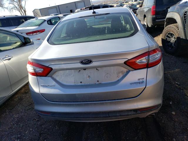 3FA6P0LU9ER378755 - 2014 FORD FUSION SE HYBRID SILVER photo 6