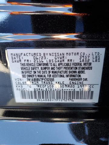 3N1AB8BV7PY292996 - 2023 NISSAN SENTRA S BLACK photo 13