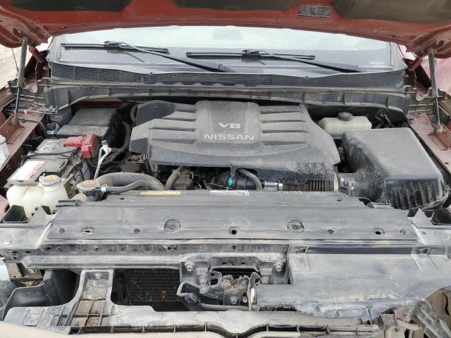 1N6AA1ED9LN500598 - 2020 NISSAN TITAN SV MAROON photo 11