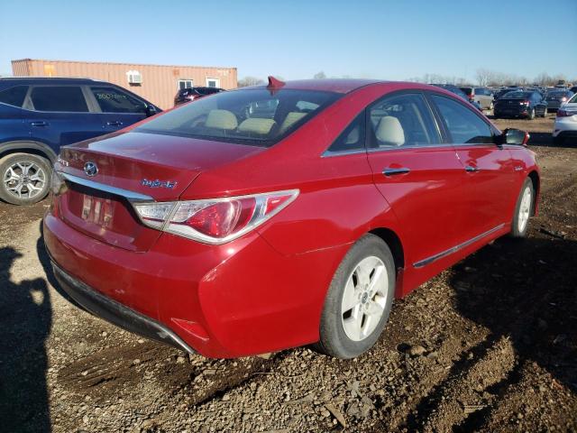 KMHEC4A40BA011451 - 2011 HYUNDAI SONATA HYBRID RED photo 3