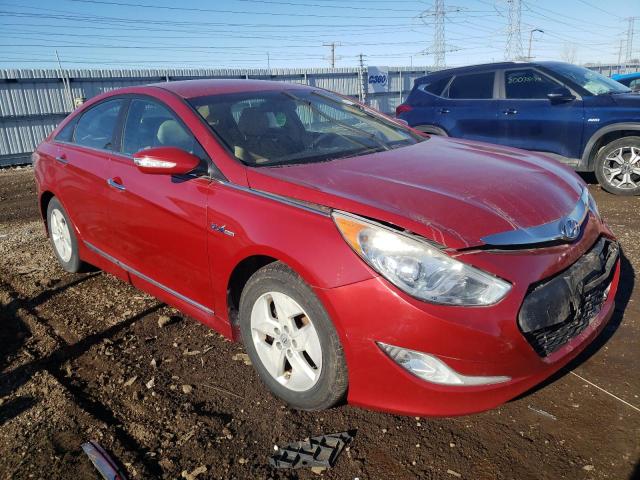 KMHEC4A40BA011451 - 2011 HYUNDAI SONATA HYBRID RED photo 4