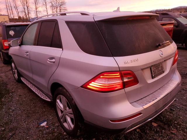 4JGDA5HB6EA274236 - 2014 MERCEDES-BENZ ML 350 4MATIC SILVER photo 2