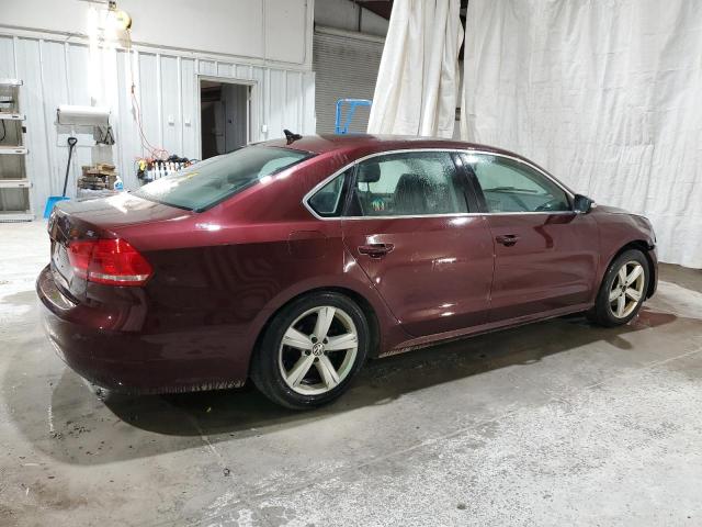 1VWBH7A35CC045874 - 2012 VOLKSWAGEN PASSAT SE BURGUNDY photo 3