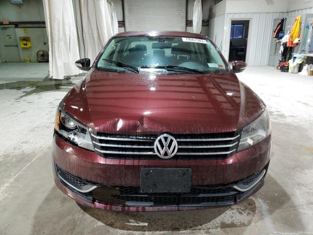 1VWBH7A35CC045874 - 2012 VOLKSWAGEN PASSAT SE BURGUNDY photo 5