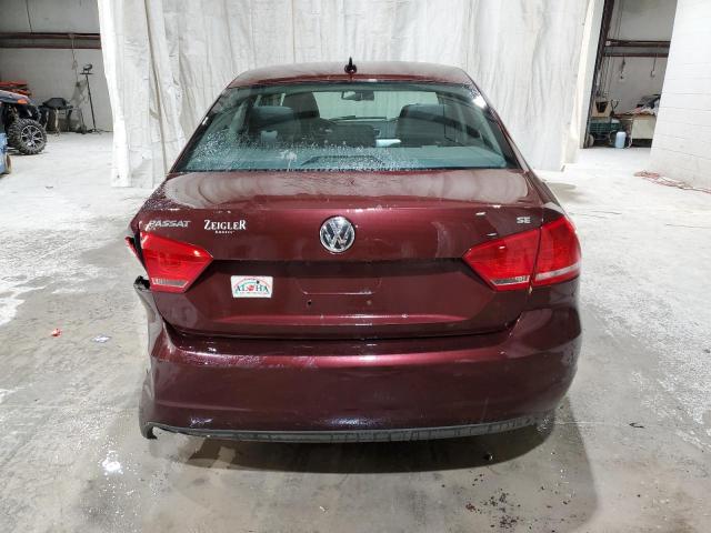 1VWBH7A35CC045874 - 2012 VOLKSWAGEN PASSAT SE BURGUNDY photo 6