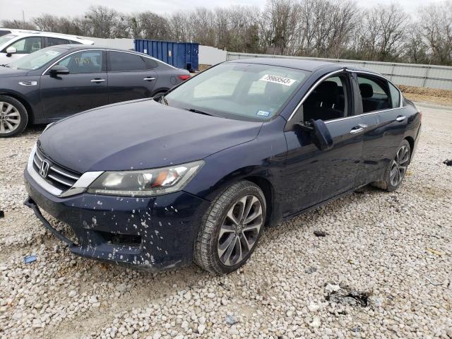 1HGCR2F54FA066766 - 2015 HONDA ACCORD SPORT BLUE photo 1