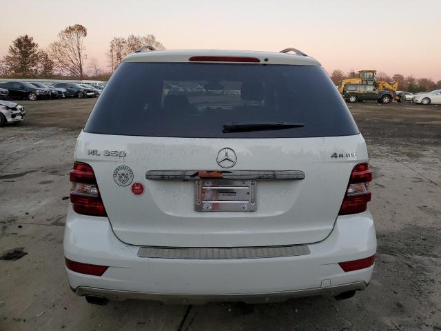 4JGBB8GB7BA719862 - 2011 MERCEDES-BENZ ML 350 4MATIC WHITE photo 6