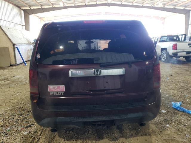 5FNYF3H57CB040388 - 2012 HONDA PILOT EXL MAROON photo 6