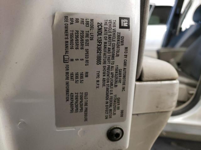 2CNDL13FX96218865 - 2009 CHEVROLET EQUINOX LS SILVER photo 12